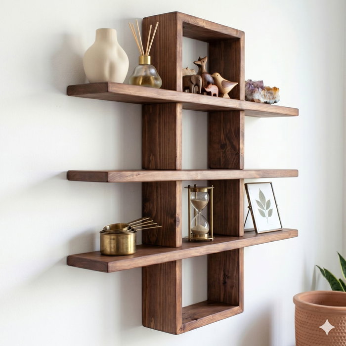 Hanah Home Raf359 Estantería Decorativa de Madera